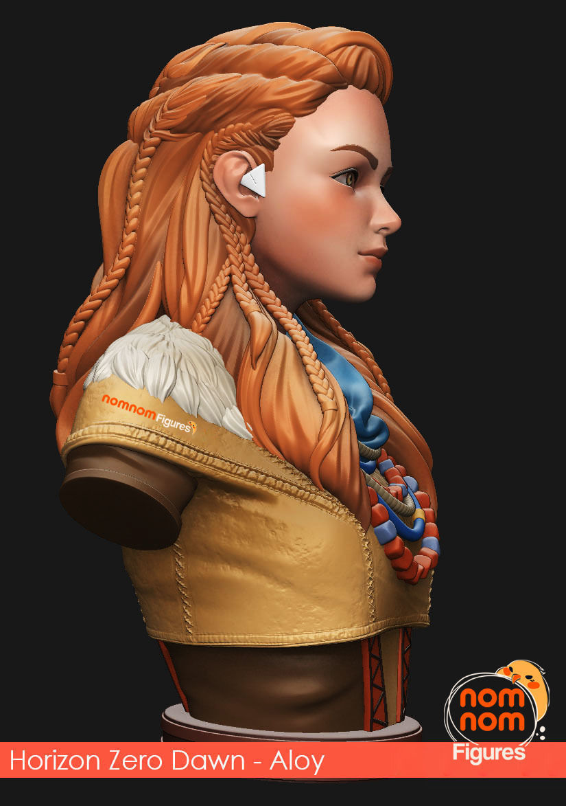 Aloy Bust version - Horizon Zero Dawn 3D print model_7