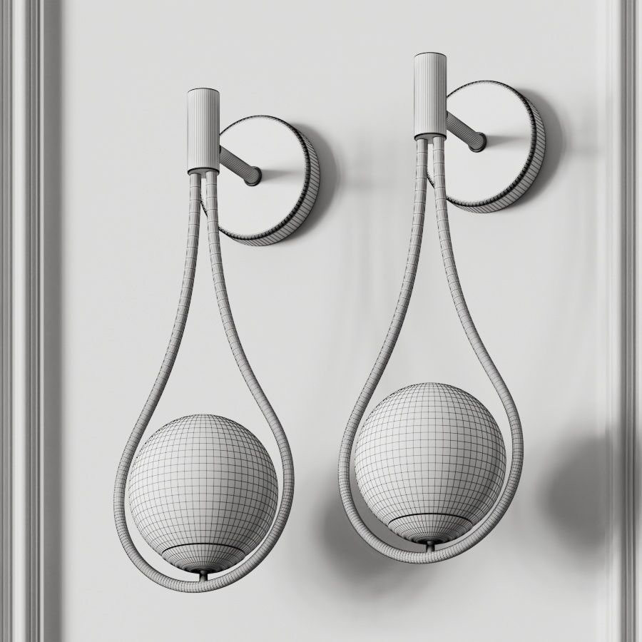 Clementine Nordic Wall Lamps 3D model_1