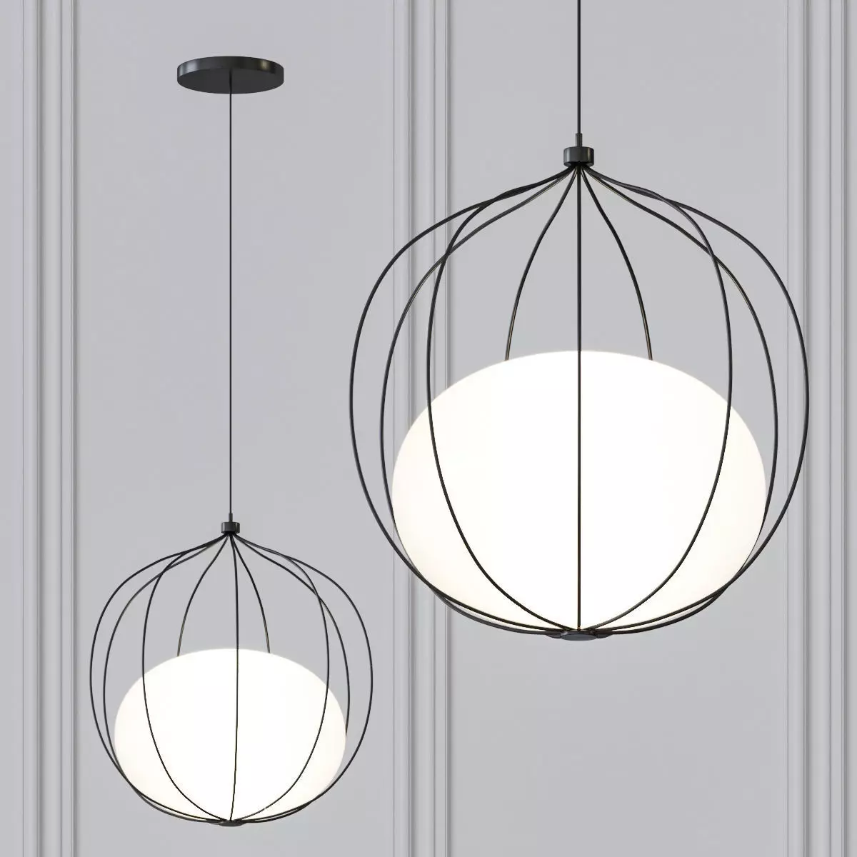 Zero - Hoop ceiling lamp 3D model