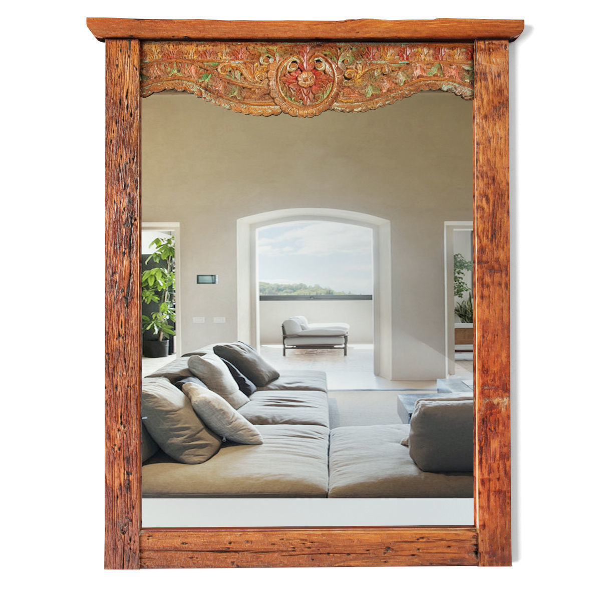 Vintage Balinese Mirror 3D model_1