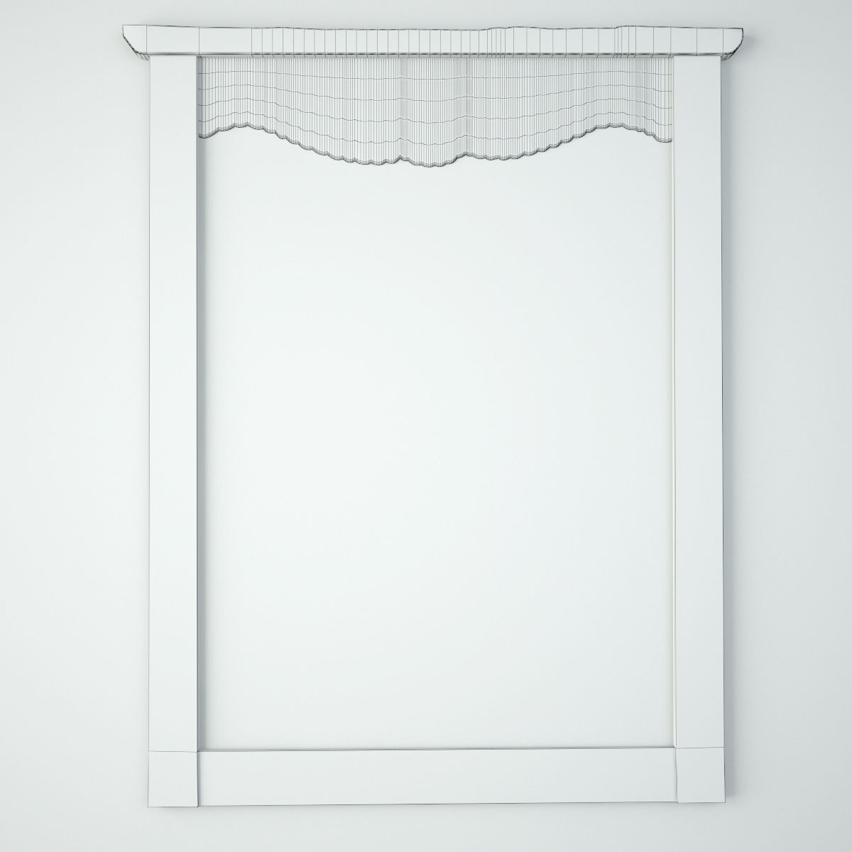 Vintage Balinese Mirror 3D model_2