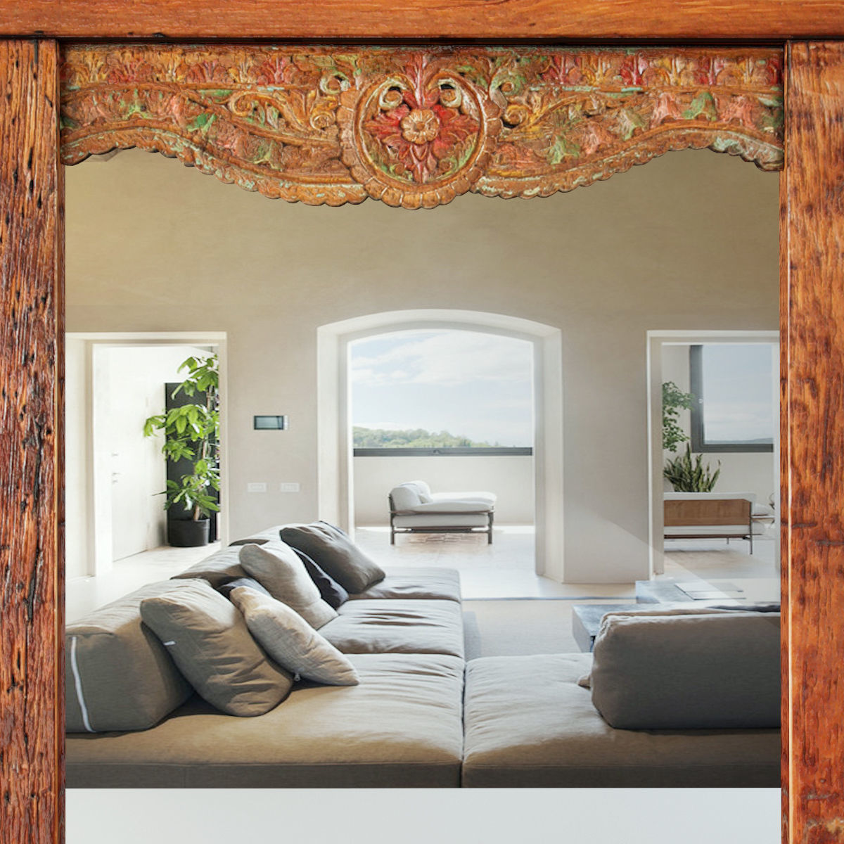 Vintage Balinese Mirror 3D model_5