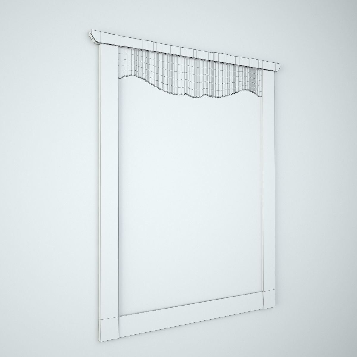 Vintage Balinese Mirror 3D model_4