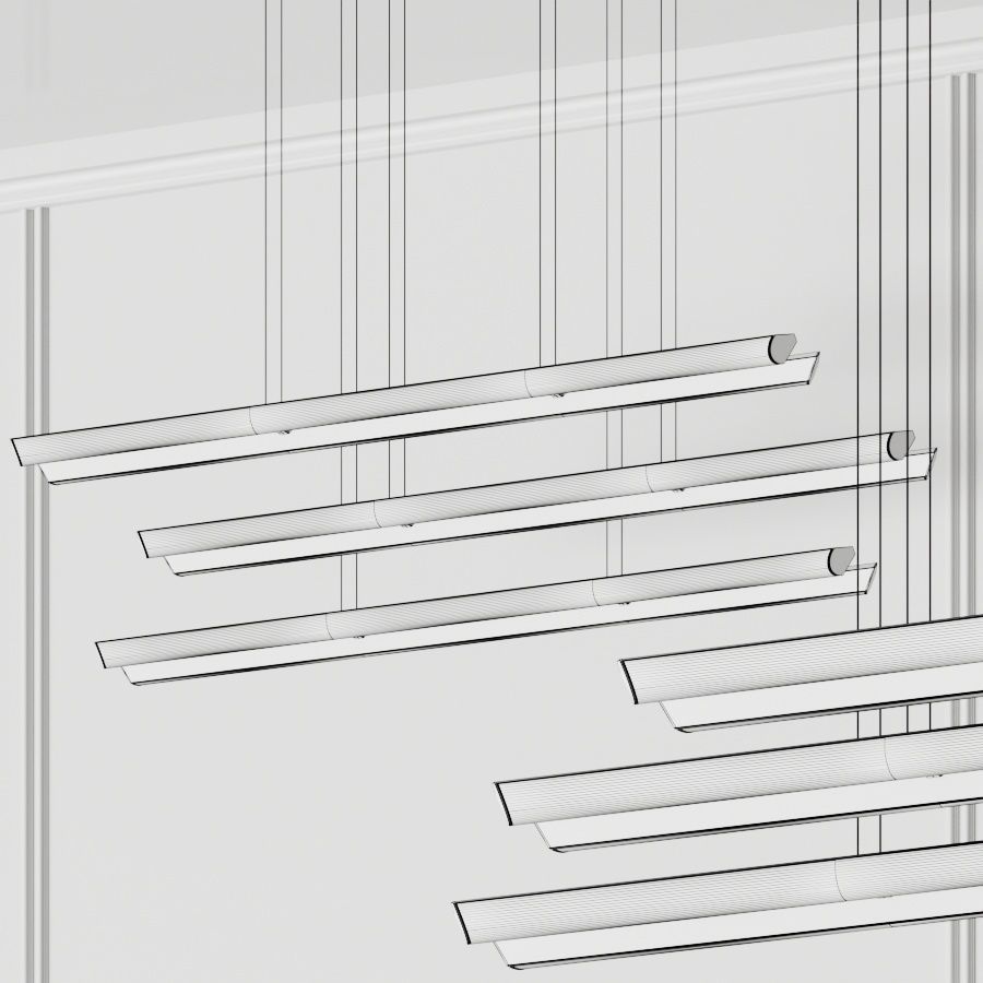Studio Endo Chime Linear Pendant Lamps 3D model_3