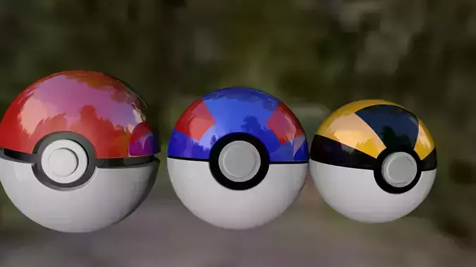 PokeBall GreatBall and UltraBall