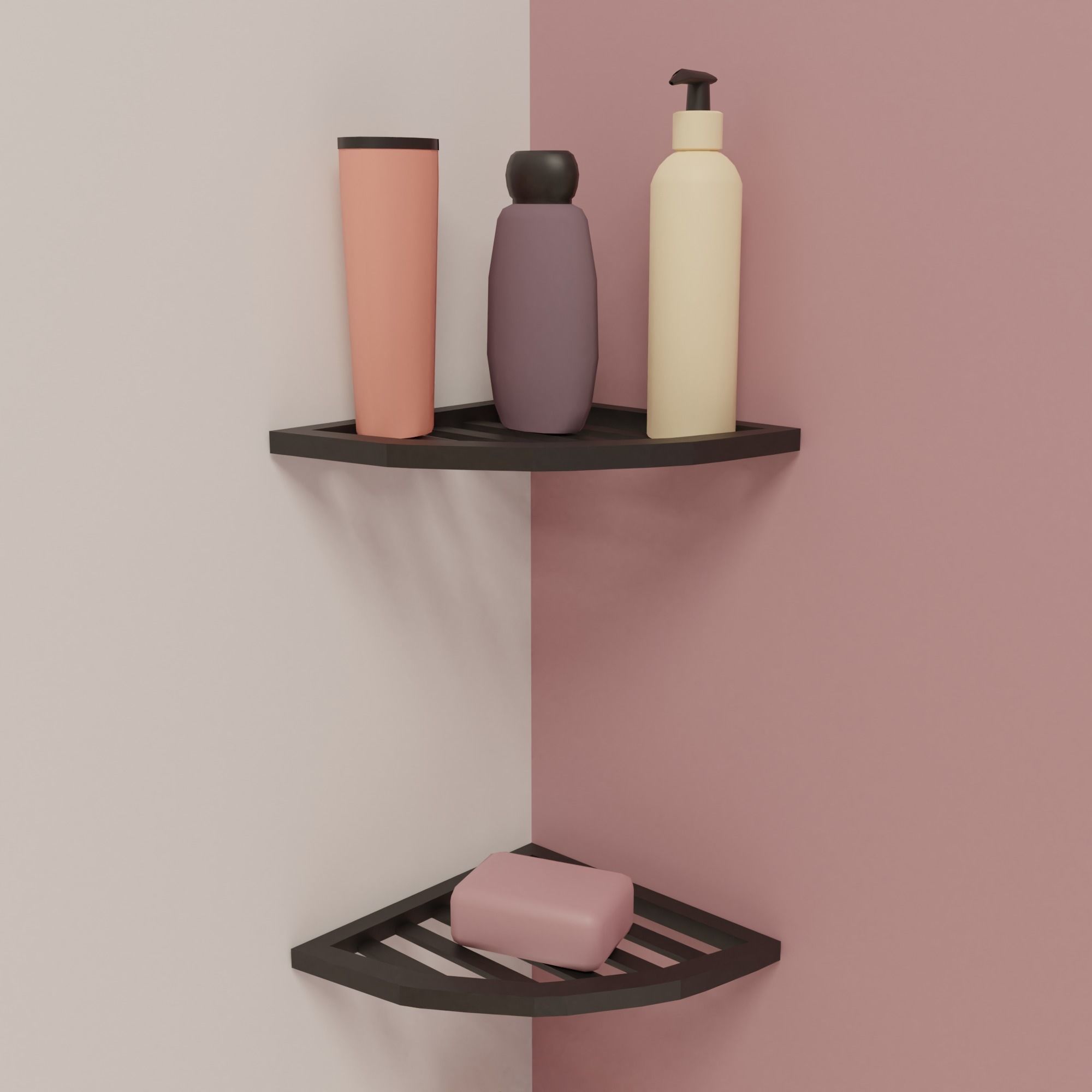 Bathroom toilet paper in frame Low-poly 3D model_12