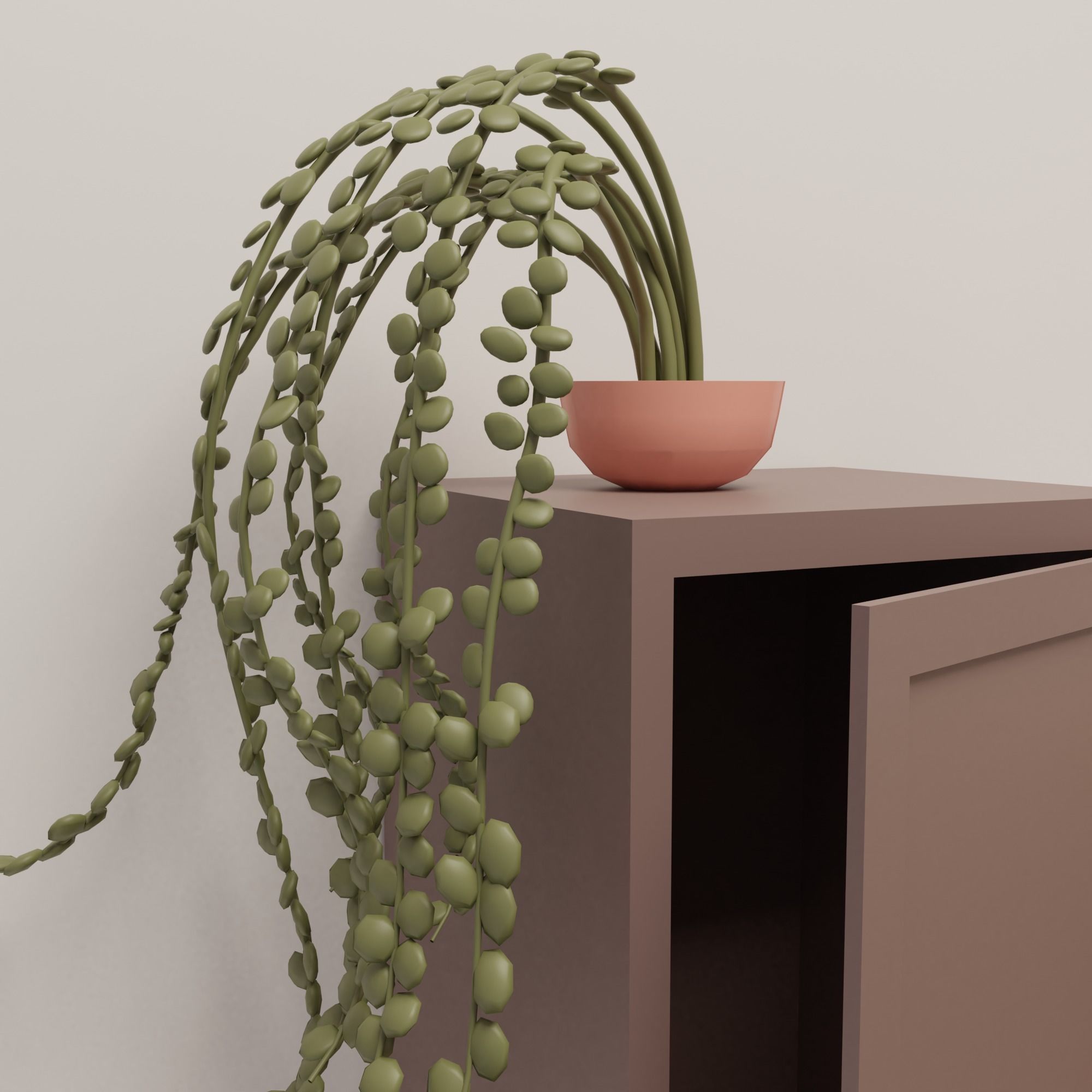 Bathroom toilet paper in frame Low-poly 3D model_5