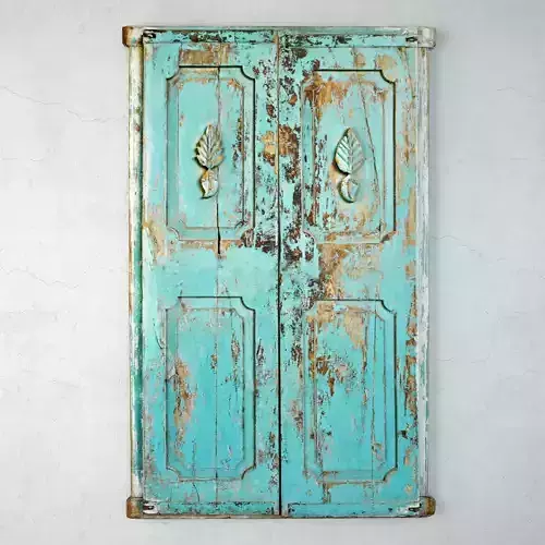 Vintage Blue Shutter Door