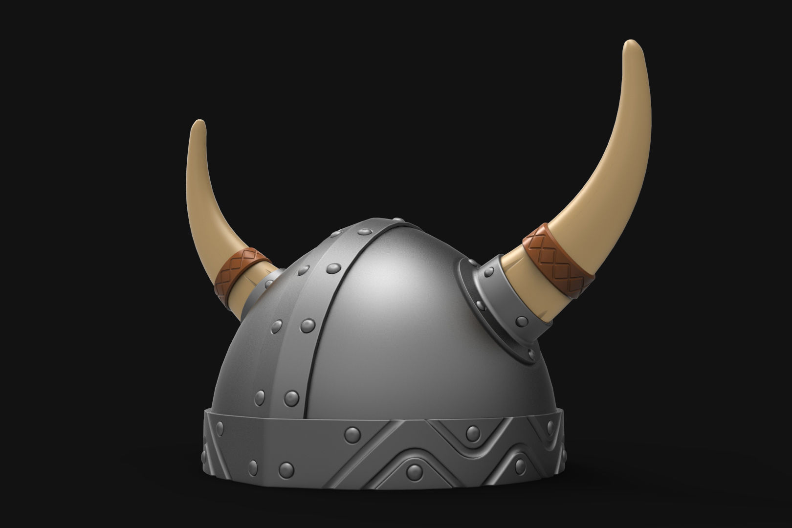 Metallic Viking Helmet Virtual 3dPrint 3D model_4