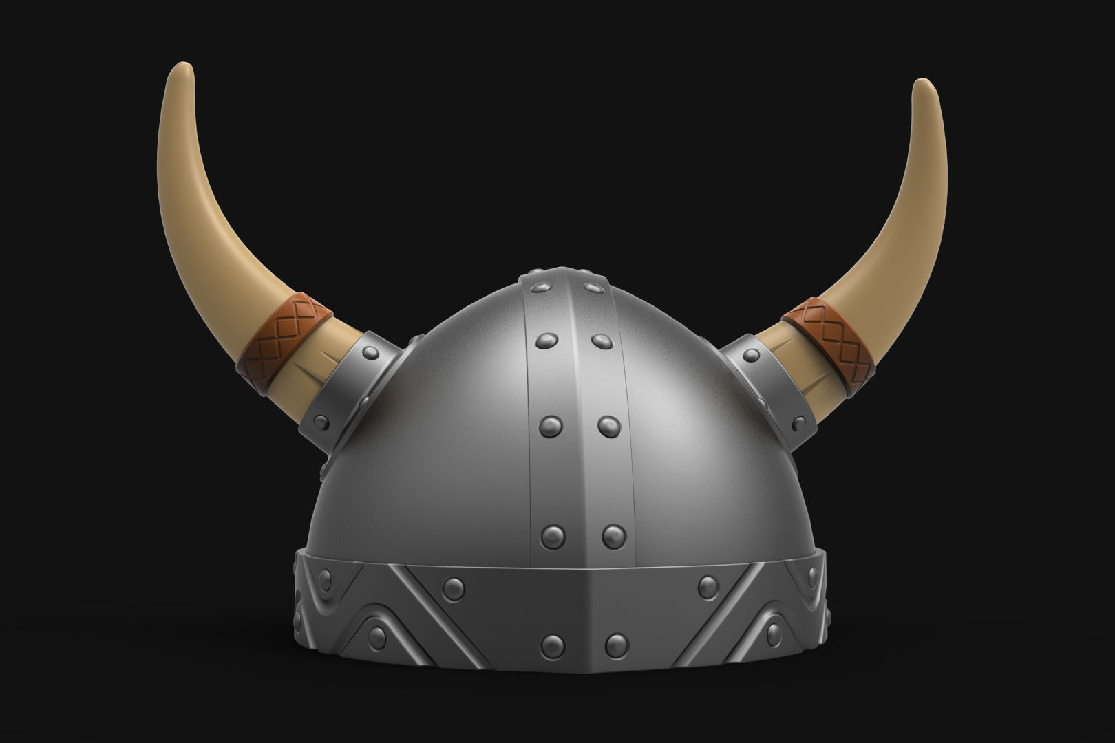 Metallic Viking Helmet Virtual 3dPrint 3D model_3