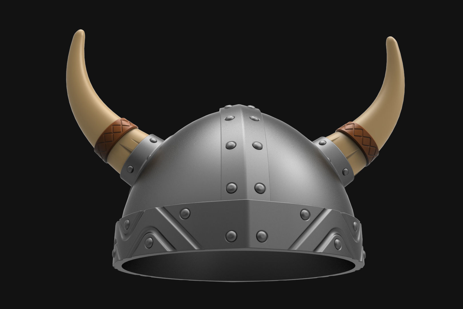 Metallic Viking Helmet Virtual 3dPrint 3D model_2