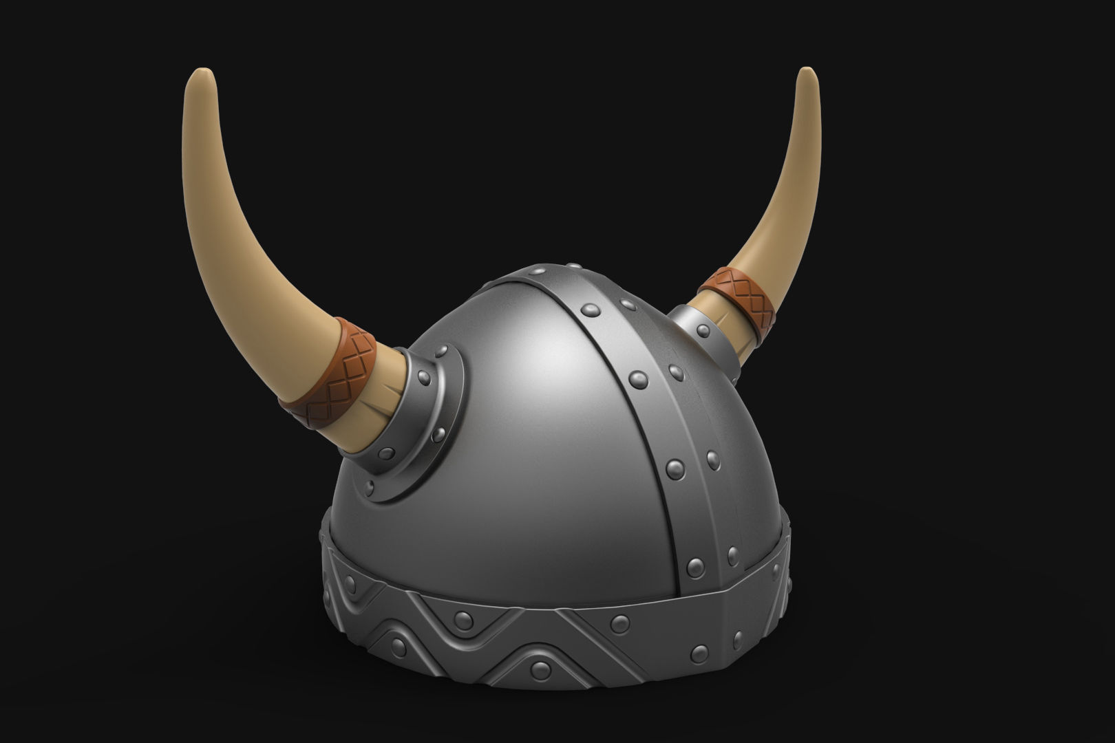 Metallic Viking Helmet Virtual 3dPrint 3D model_5