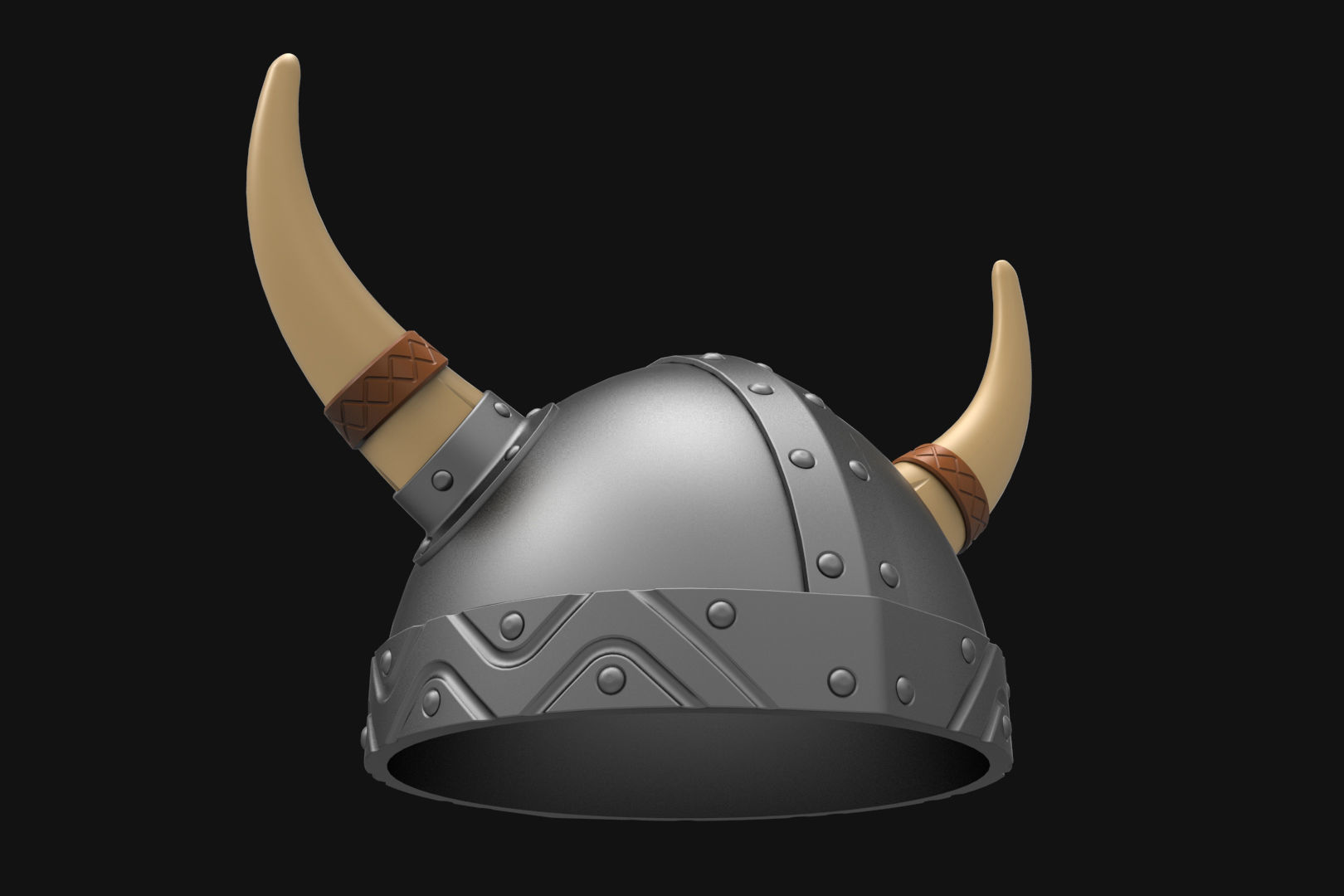 Metallic Viking Helmet Virtual 3dPrint 3D model_9