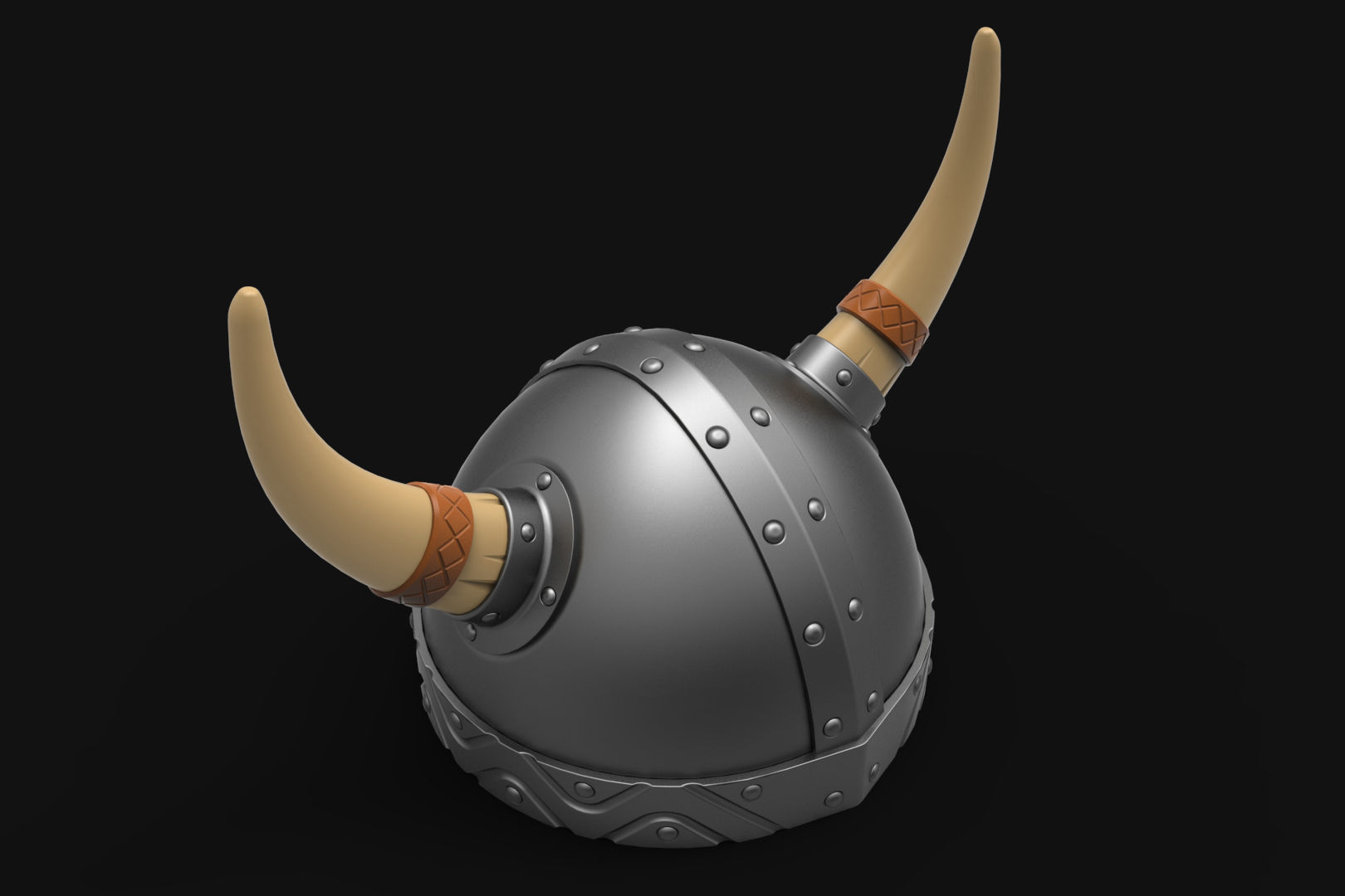 Metallic Viking Helmet Virtual 3dPrint 3D model_6