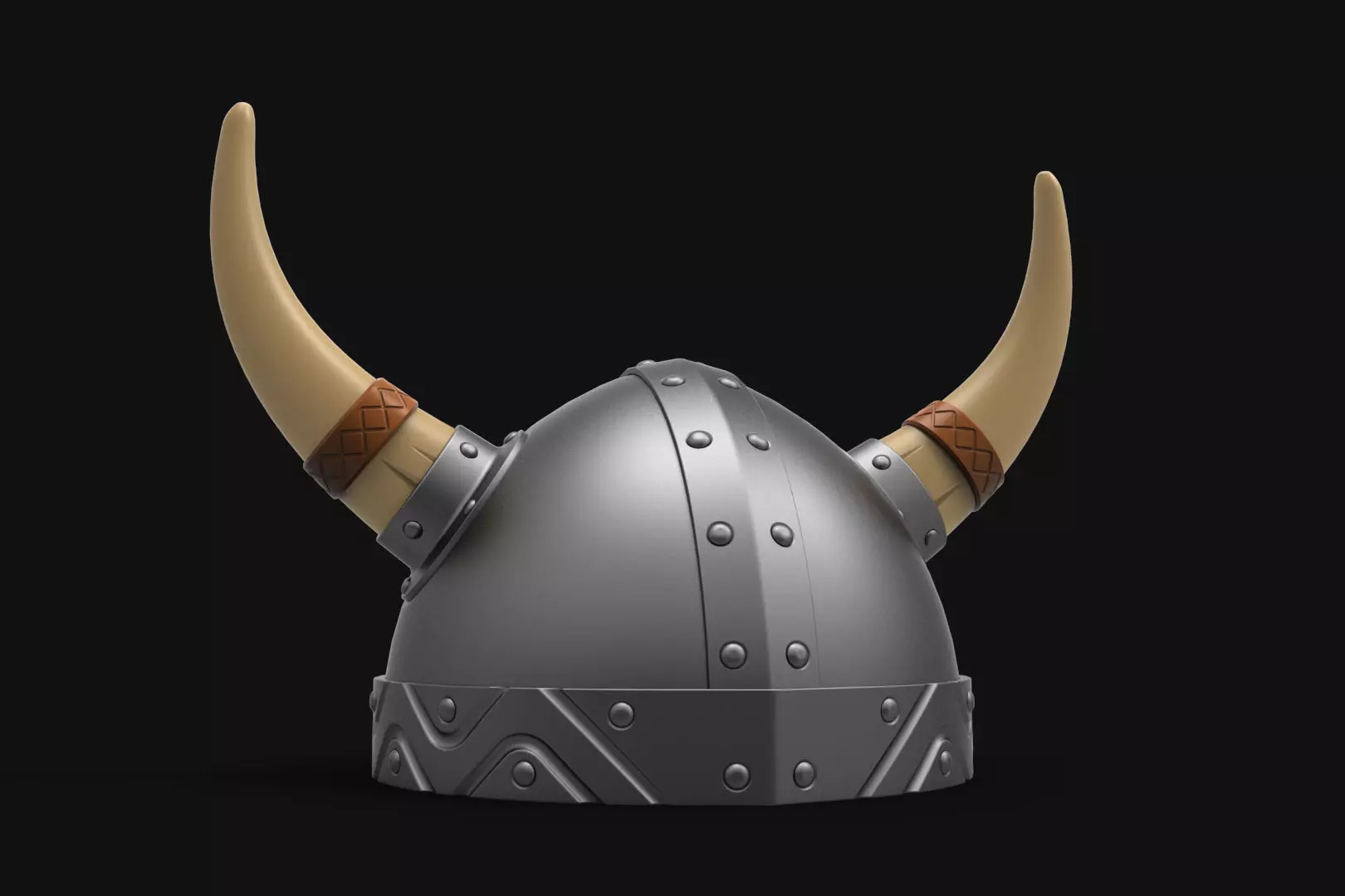 Metallic Viking Helmet Virtual 3dPrint 3D model_0