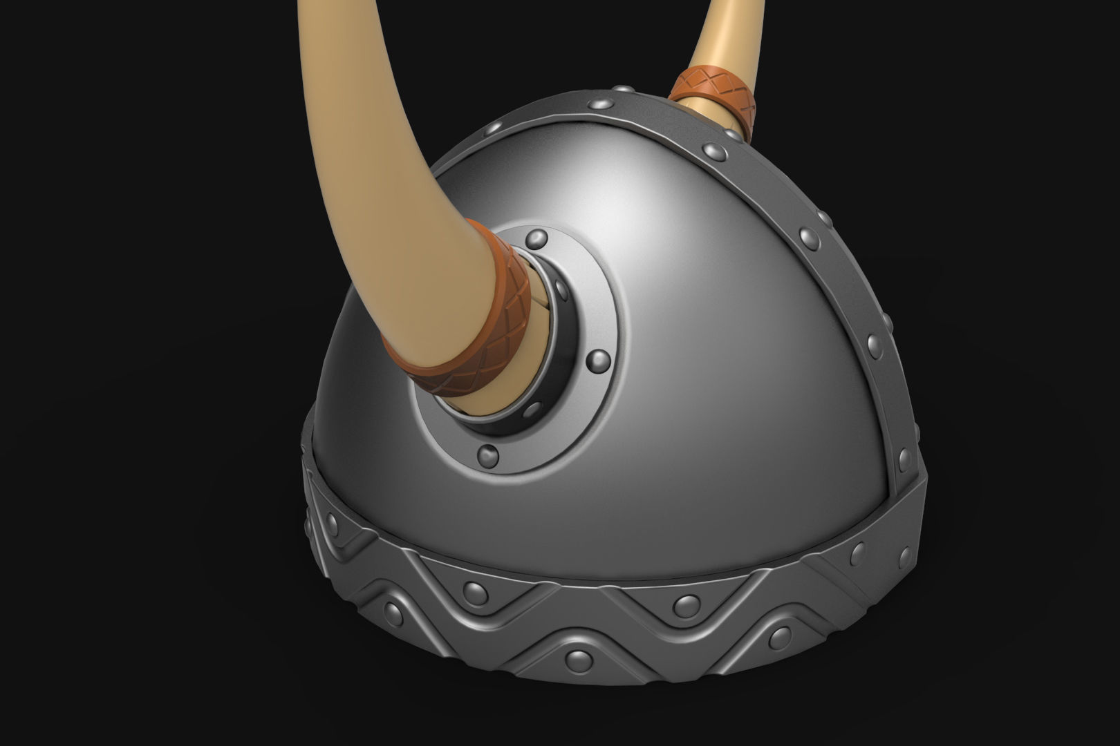 Metallic Viking Helmet Virtual 3dPrint 3D model_7