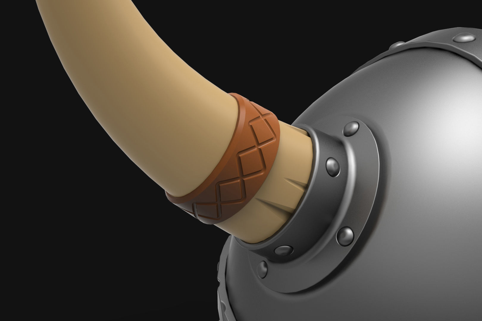 Metallic Viking Helmet Virtual 3dPrint 3D model_10