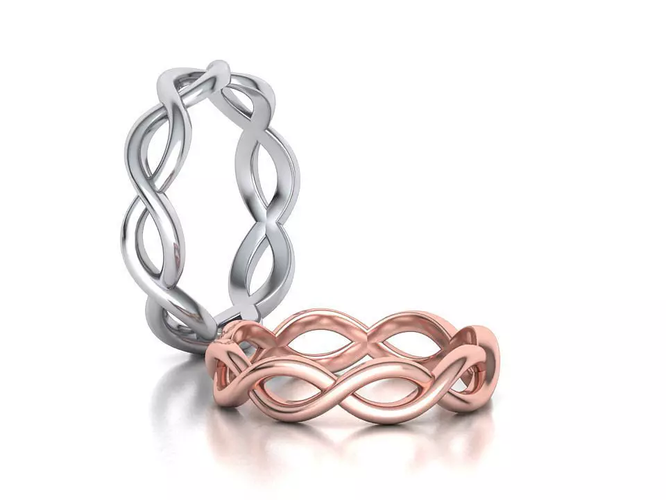 Dainty Braided Ring Infinity band 3dmodel 3D print model