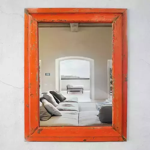Vintage Orange Mirror