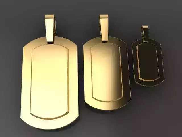 ID Bar Dogtag Pendant Mix Sizes
