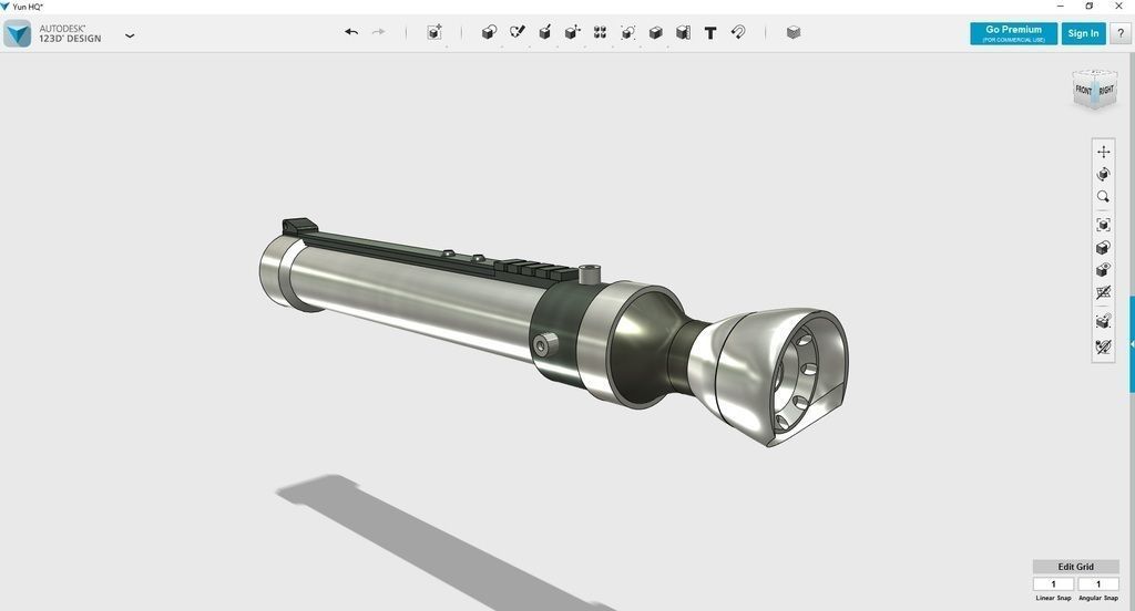 Star Wars Yun Lightsaber hilt 3D print model_1