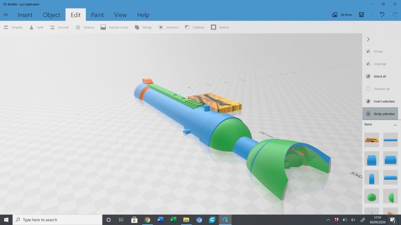 Star Wars Yun Lightsaber hilt 3D print model_3