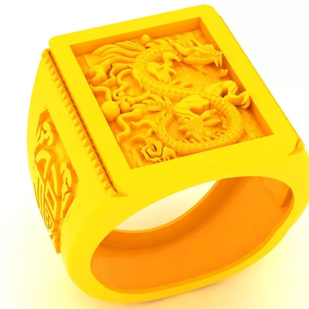 Vintage Dragon Claw Ring 3D print model_0