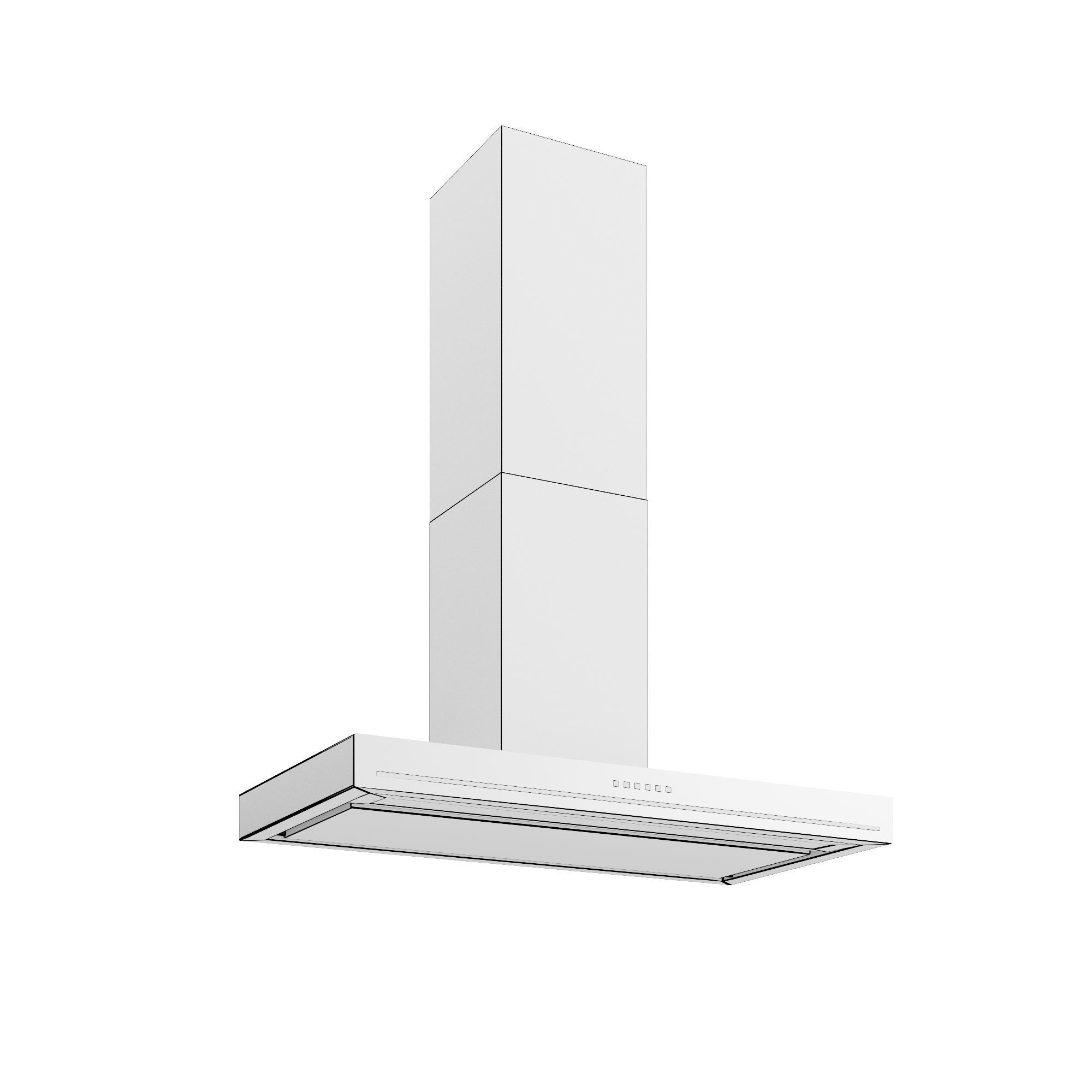36 Edge Black Wall Range Hood  3D model_15
