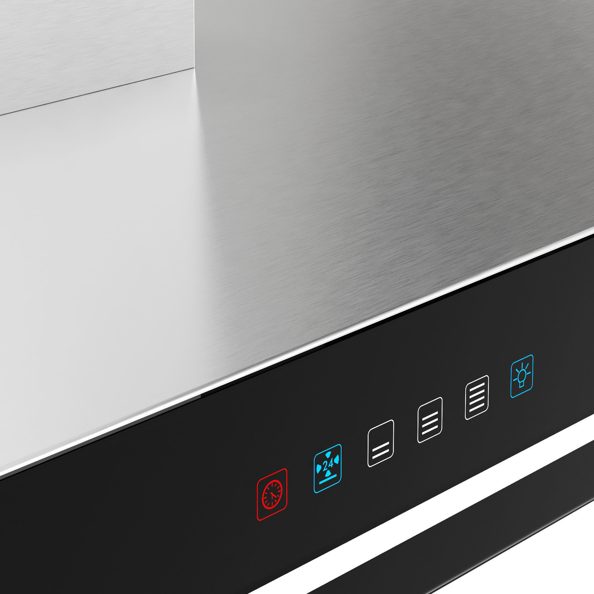 36 Edge Black Wall Range Hood  3D model_7