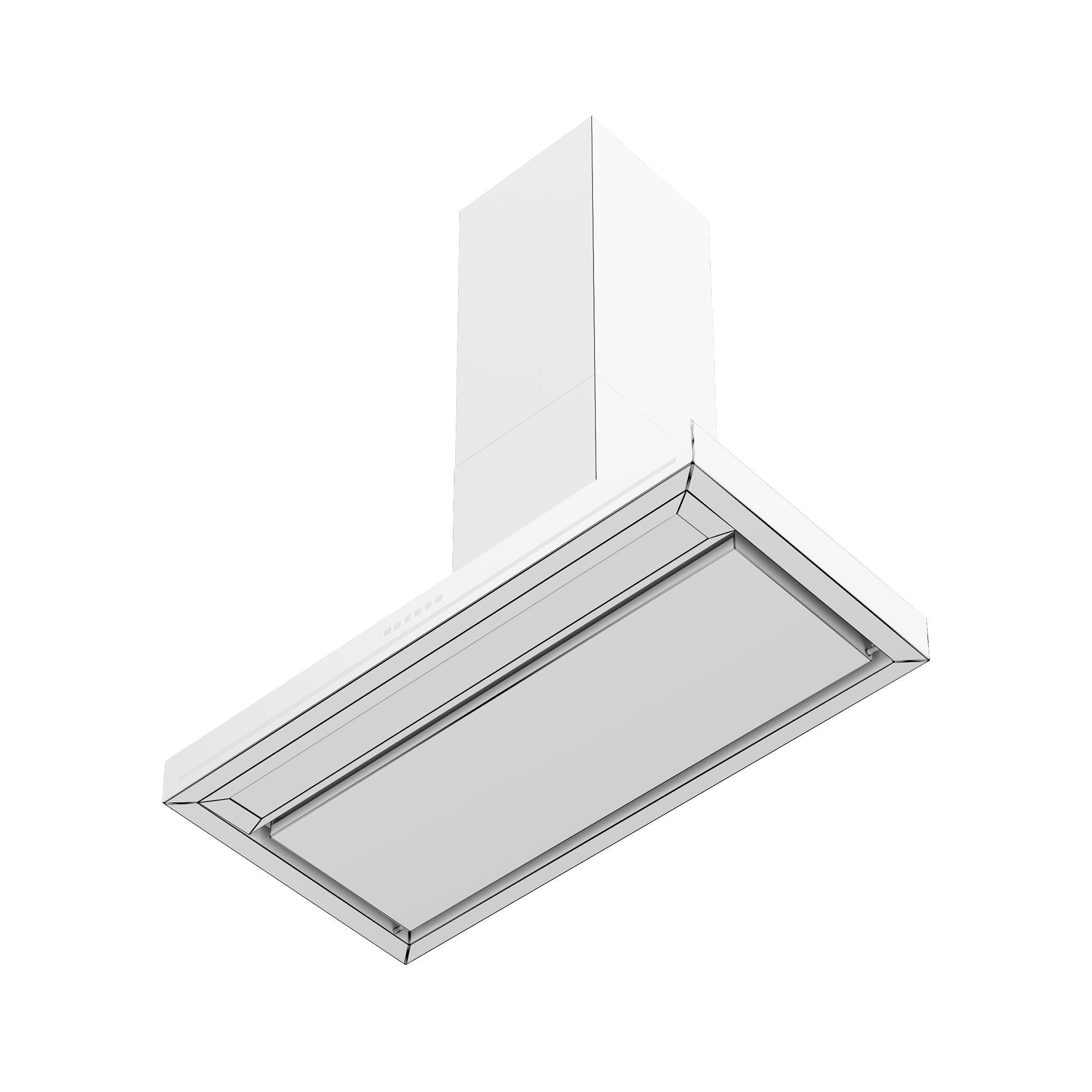 36 Edge Black Wall Range Hood  3D model_17