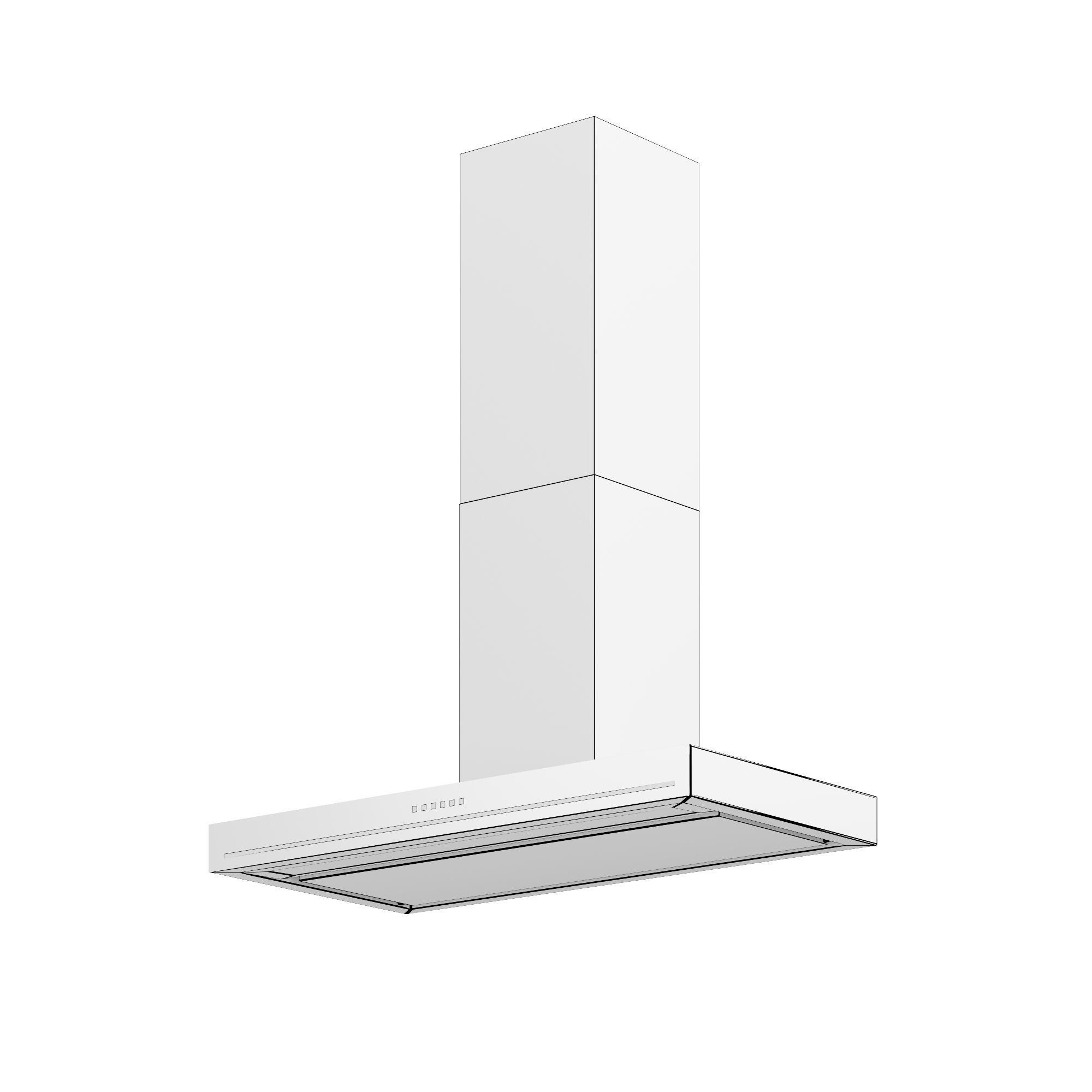 36 Edge Black Wall Range Hood  3D model_16