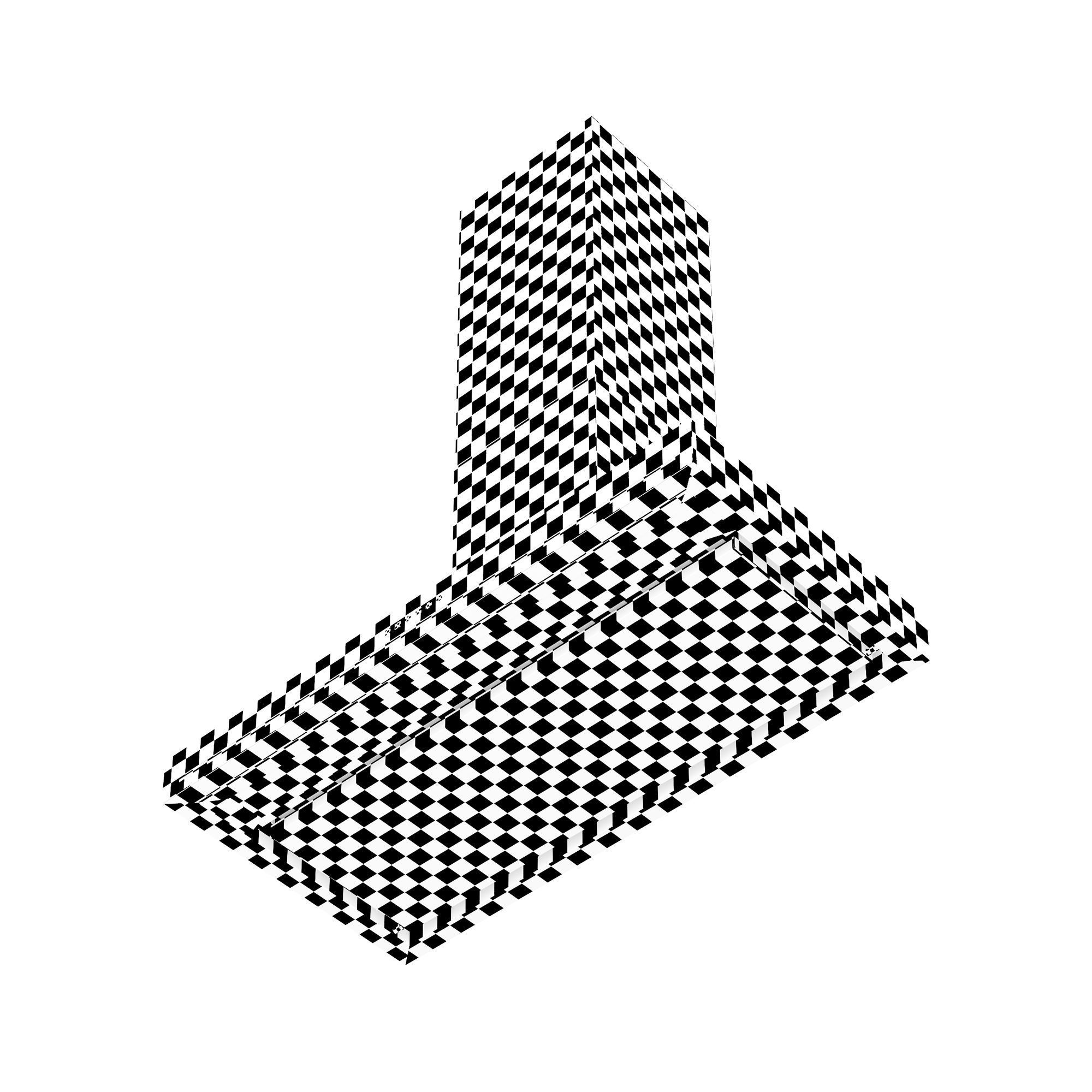 36 Edge Black Wall Range Hood  3D model_13