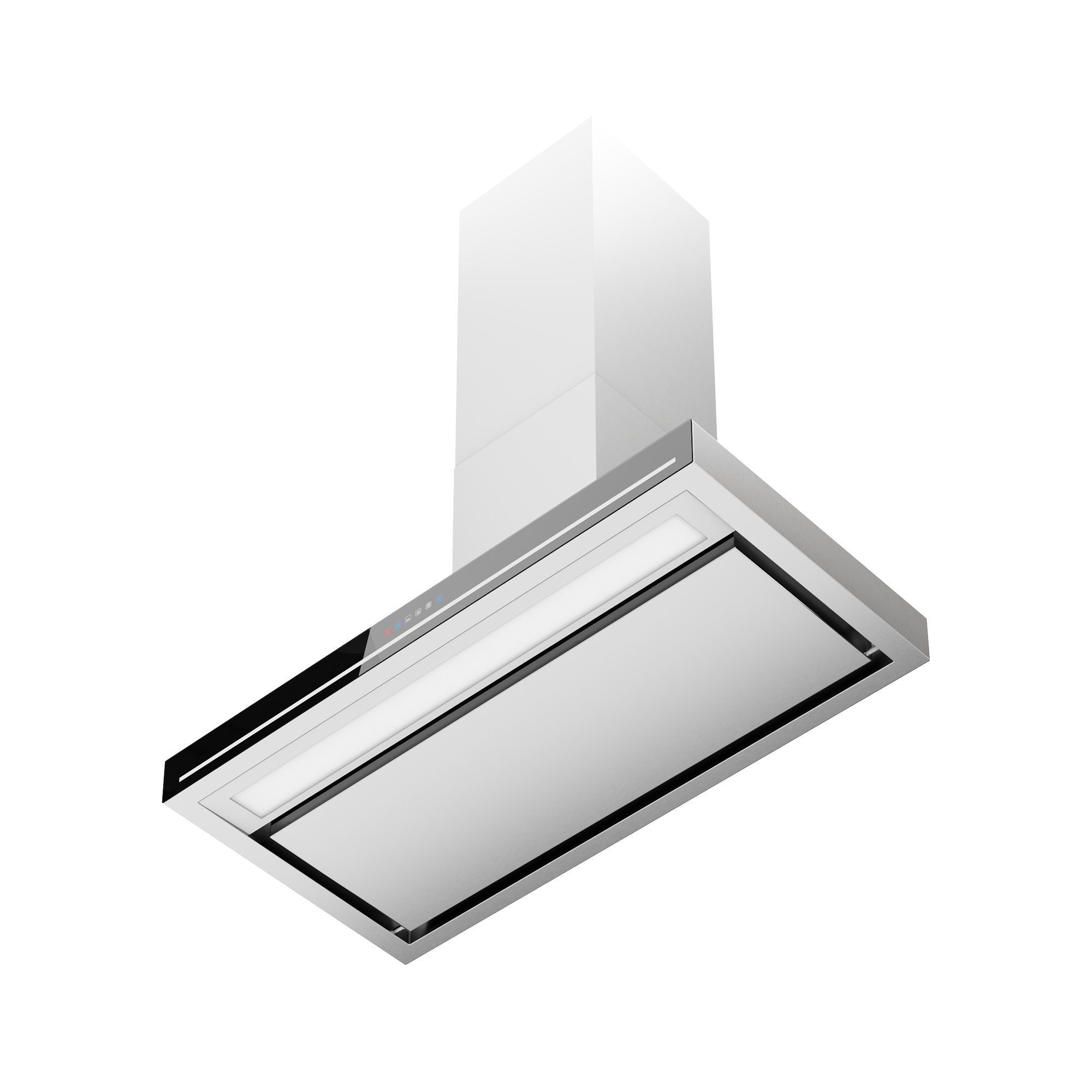 36 Edge Black Wall Range Hood  3D model_6