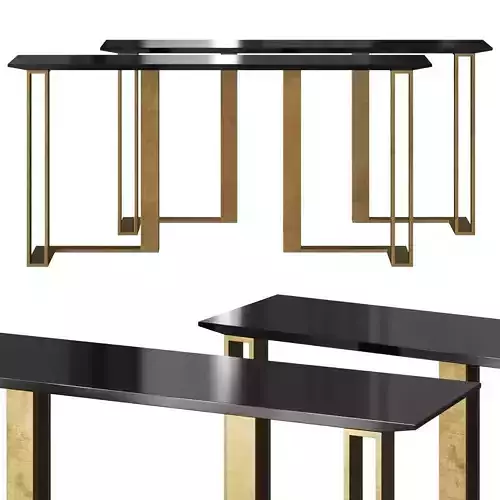 Paolo Castelli Black and Gold Console Table