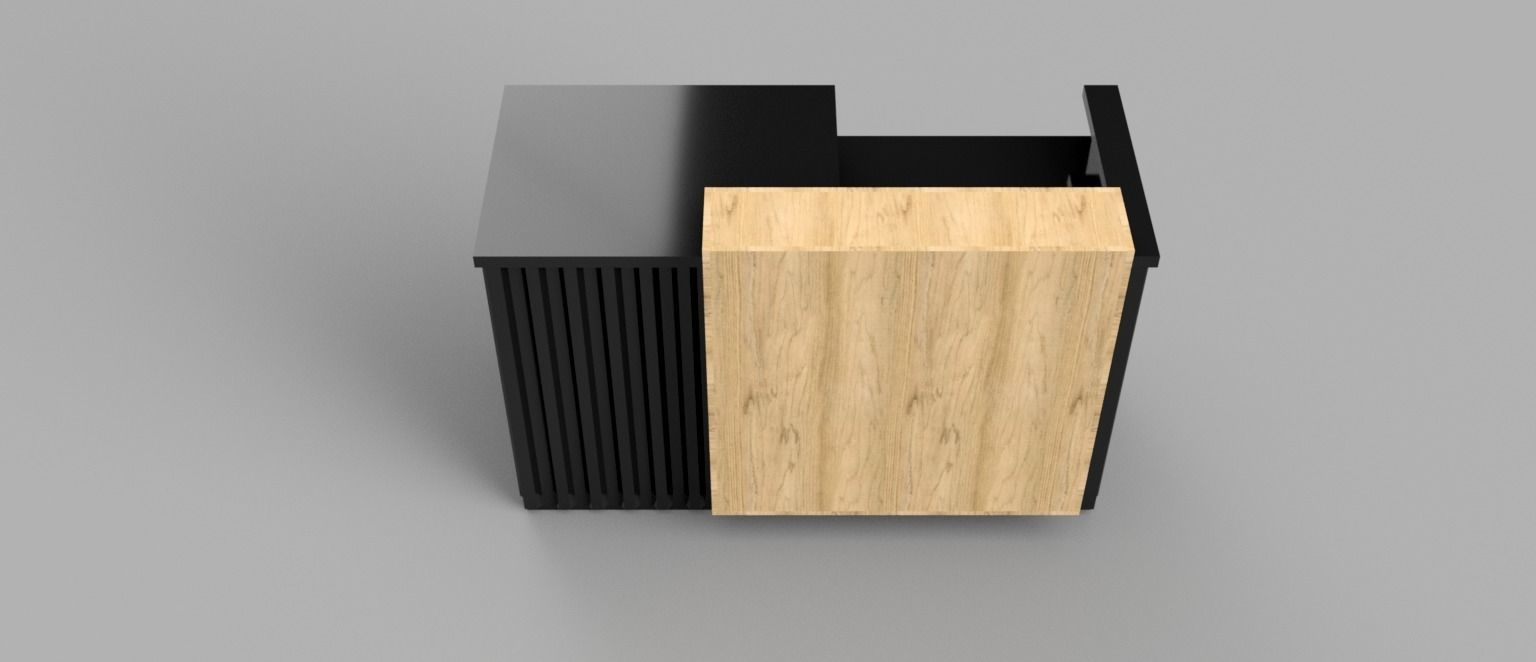  Loft-style checkout counter 3D model_4
