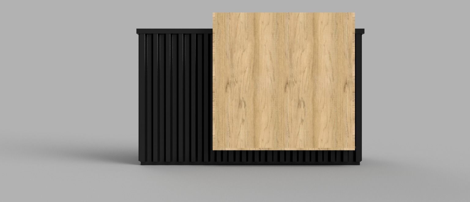  Loft-style checkout counter 3D model_1