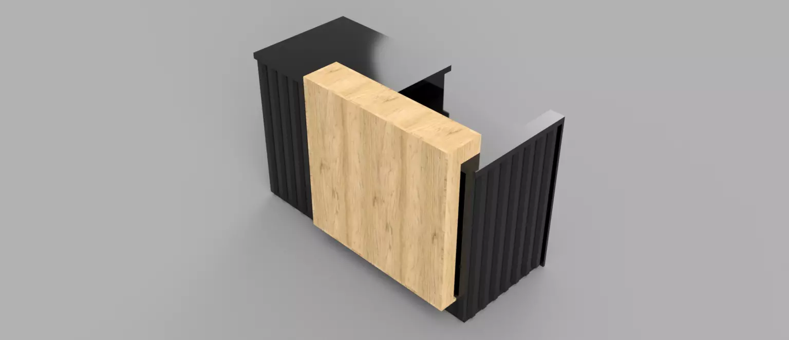  Loft-style checkout counter 3D model_0