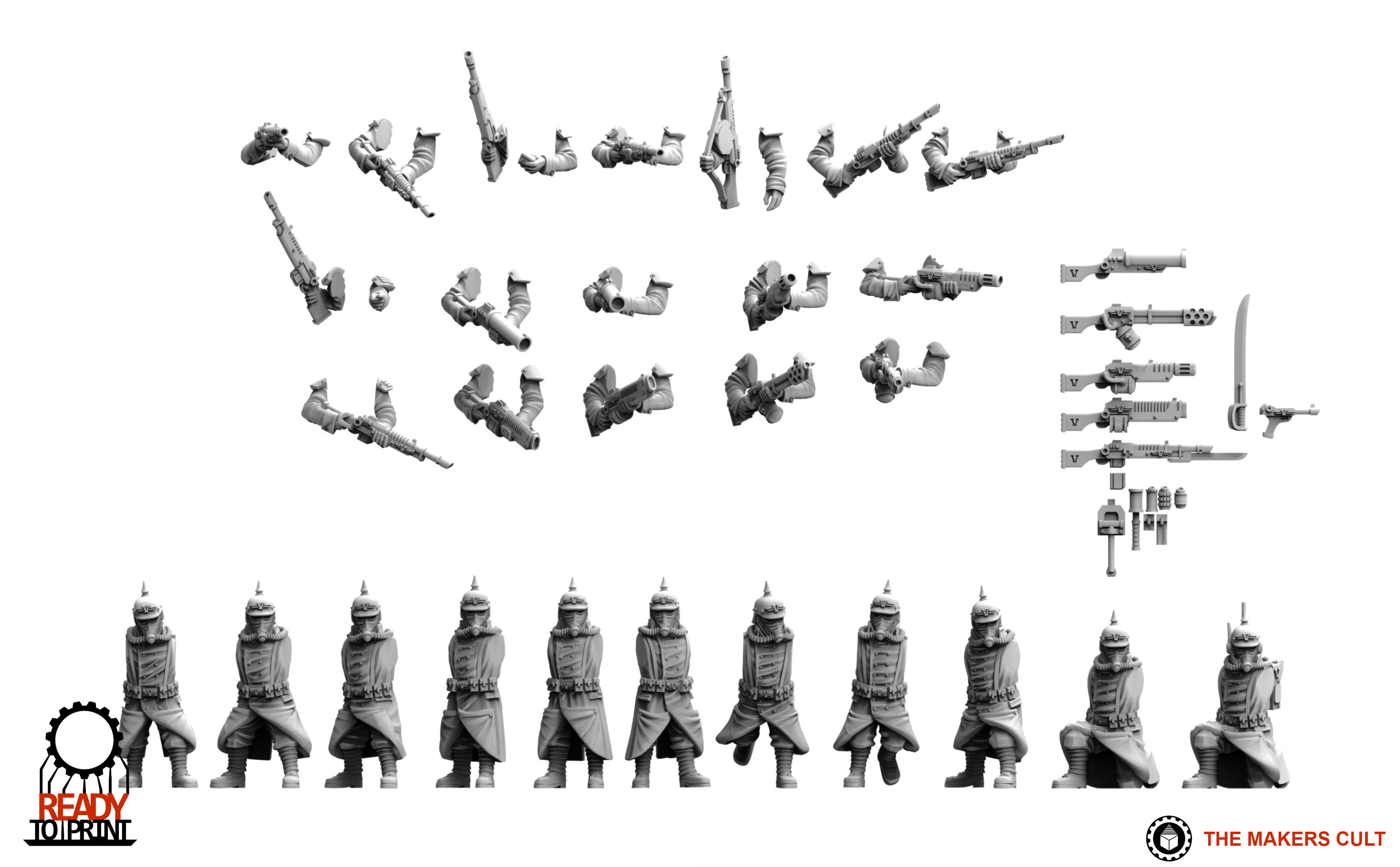 Valour Korps - Infantry Builder 3D print model_4
