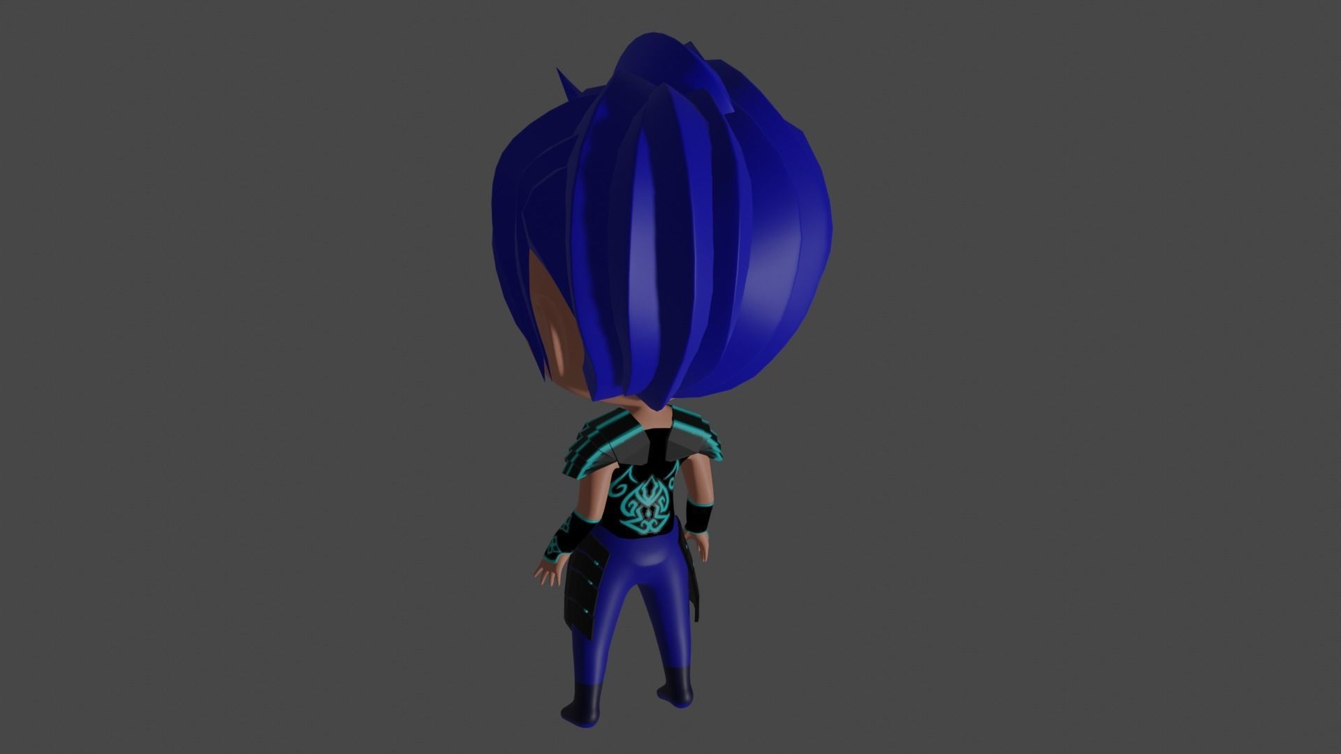 Character  Blue armor 3D model_2