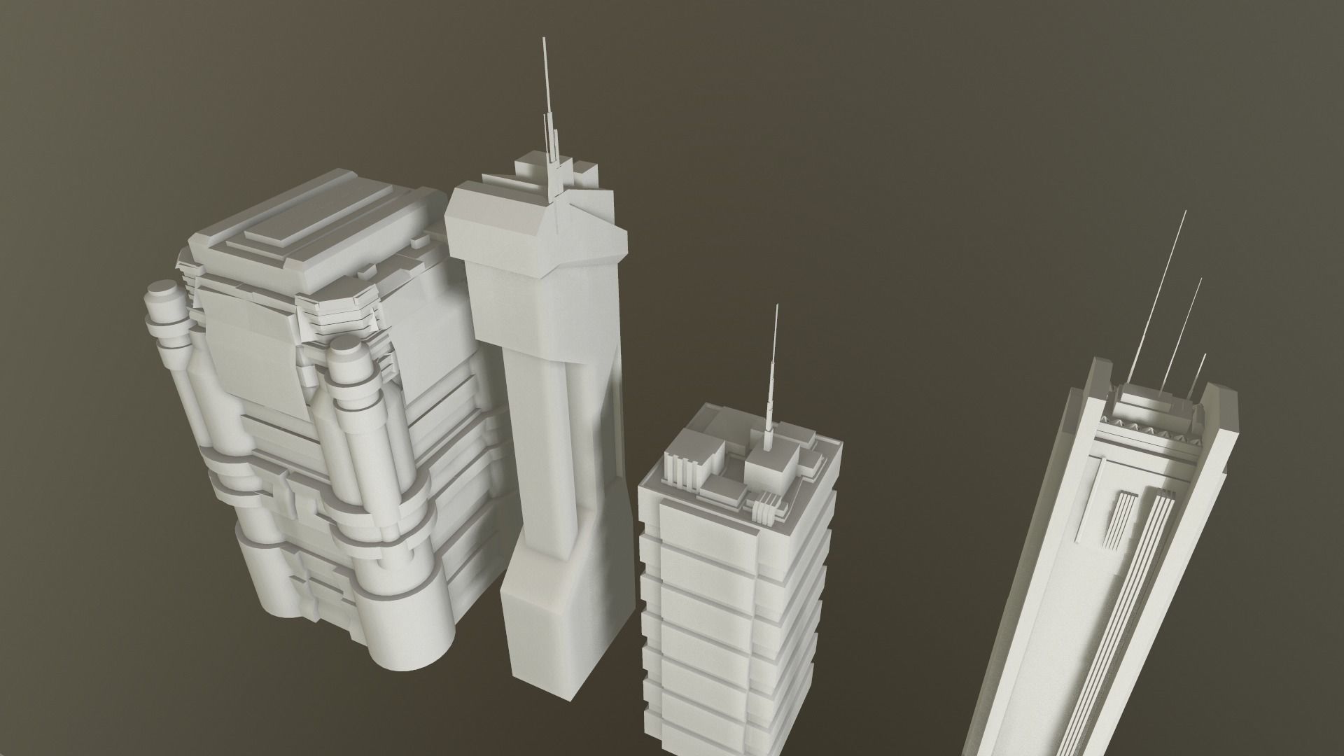 SciFi City Asset 8 Kit 3D model_9