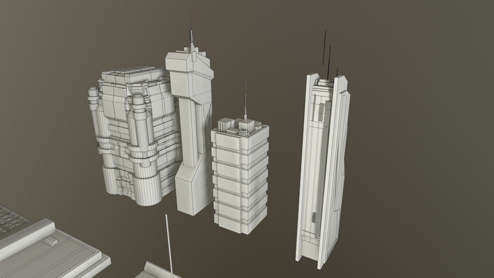 SciFi City Asset 8 Kit 3D model_2