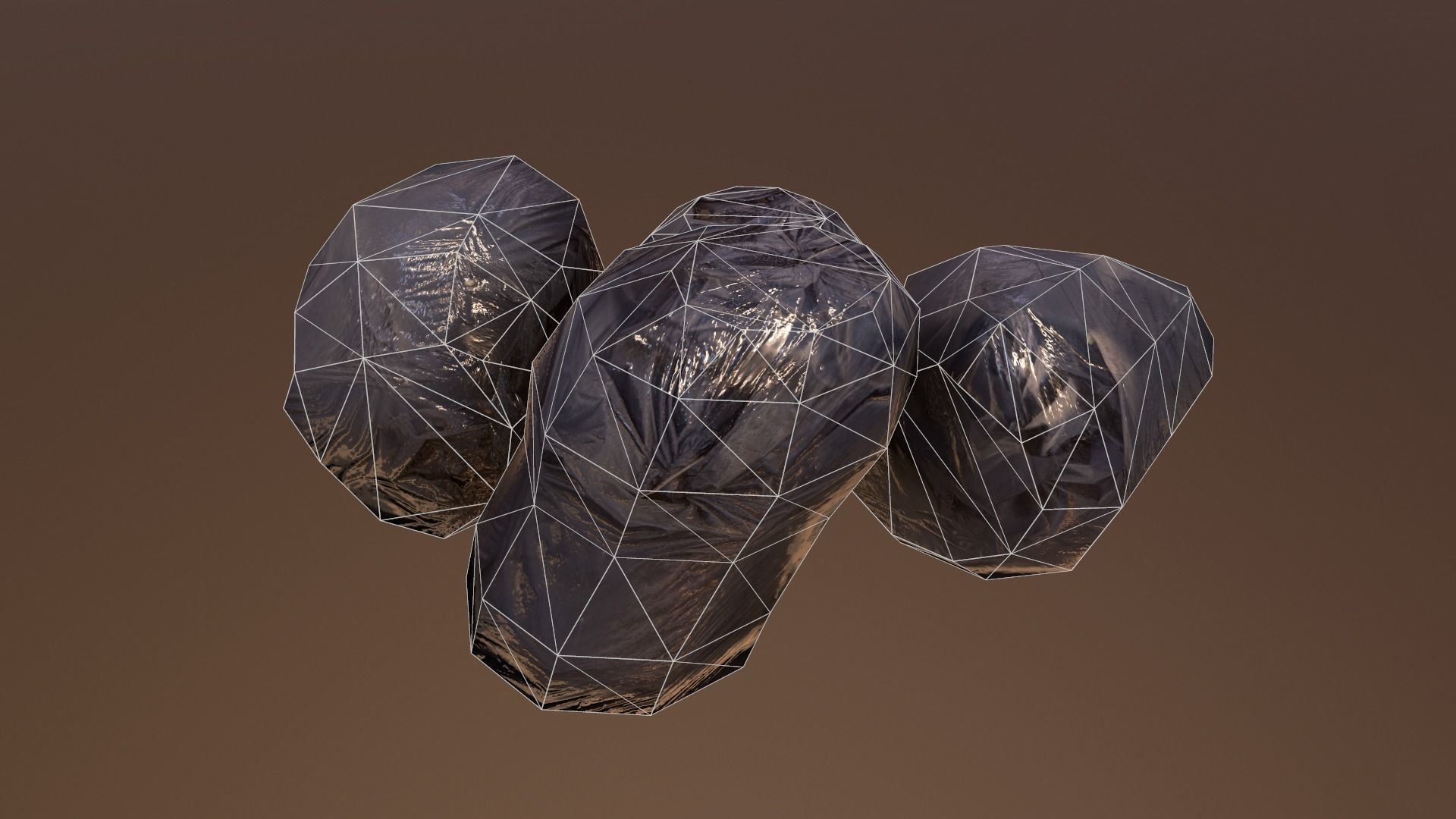 Garbage LowPoly pair of shoes Low-poly 3D model_15