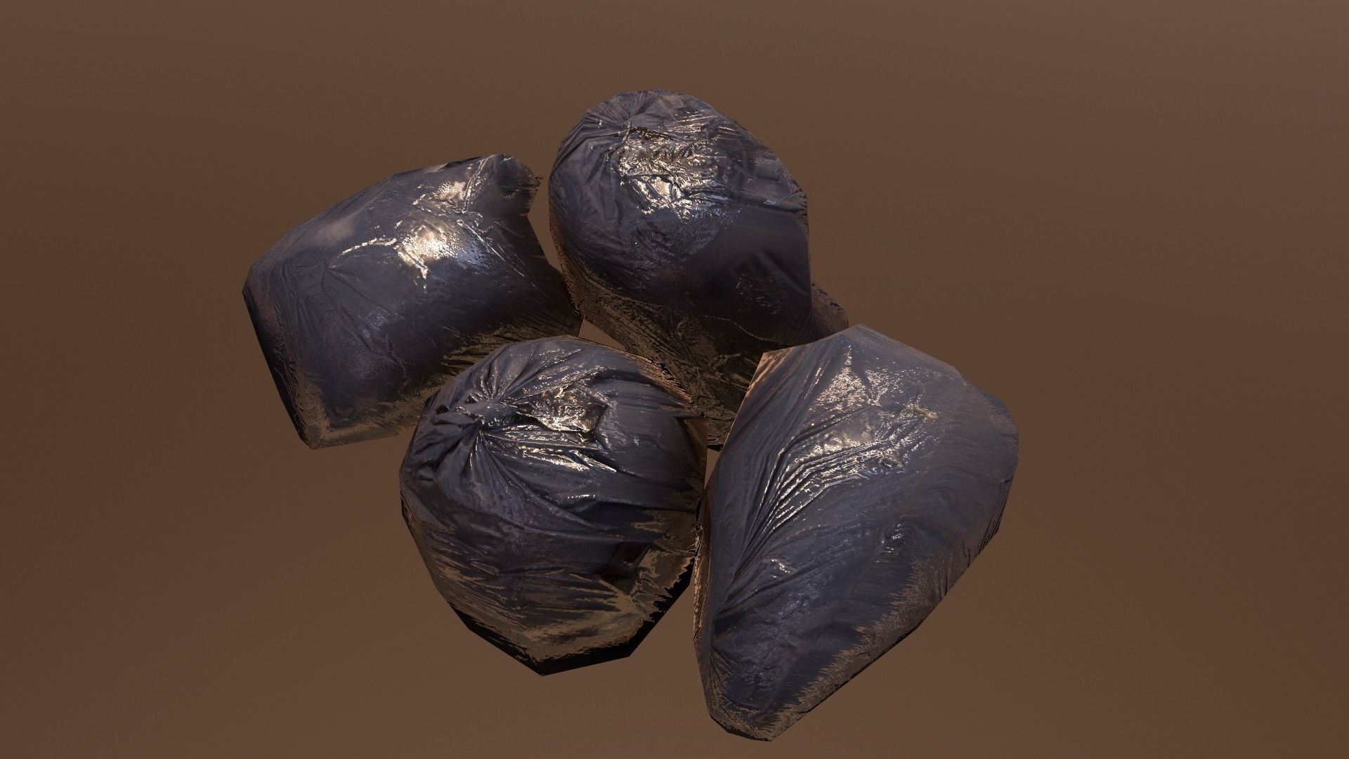 Garbage LowPoly pair of shoes Low-poly 3D model_7