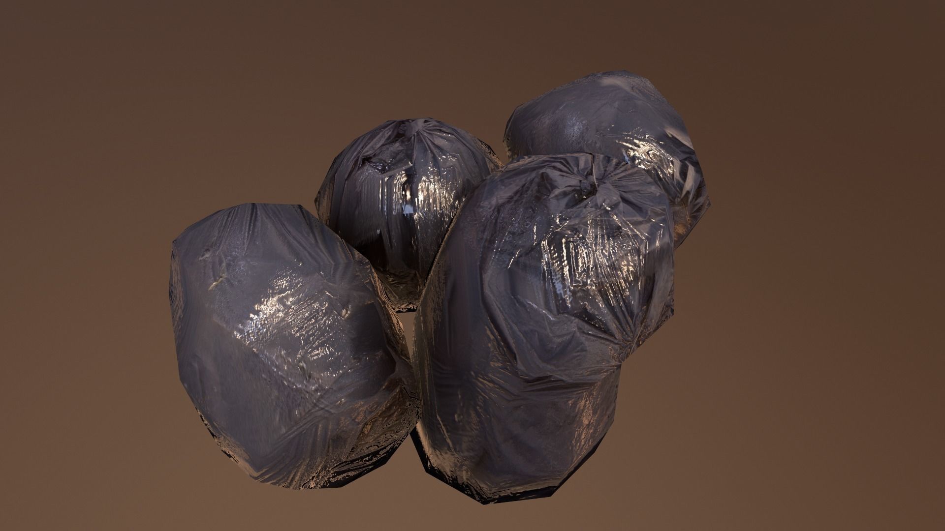 Garbage LowPoly pair of shoes Low-poly 3D model_10