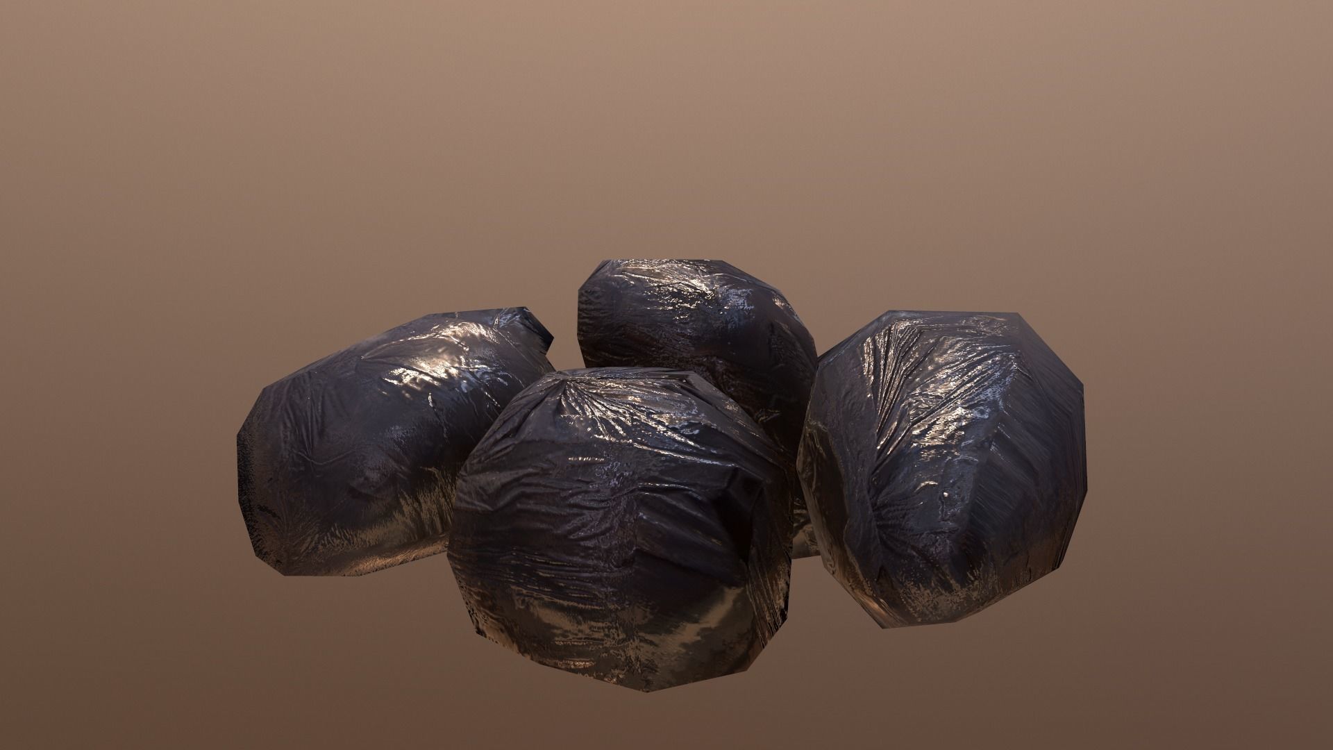 Garbage LowPoly pair of shoes Low-poly 3D model_3