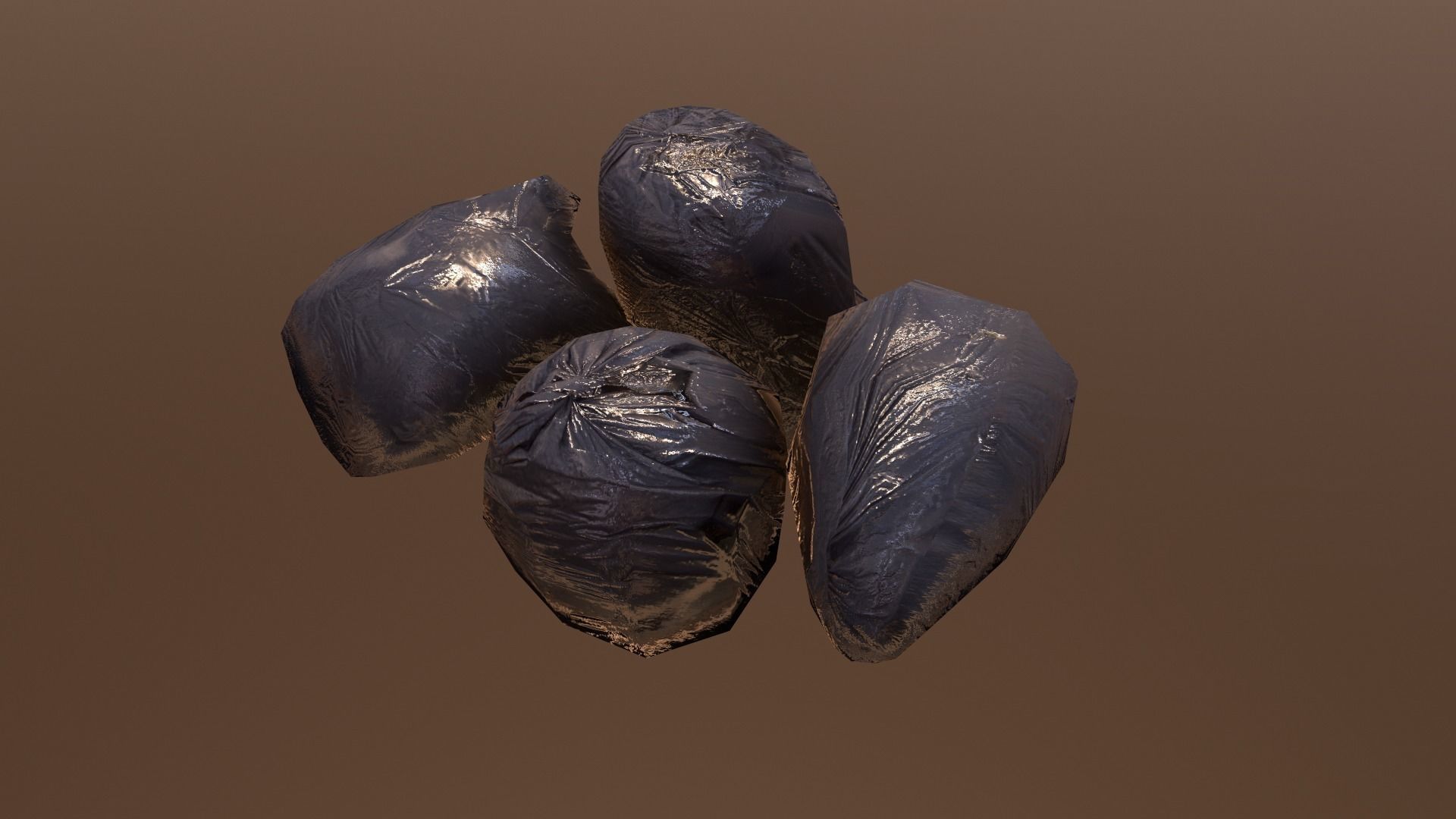 Garbage LowPoly pair of shoes Low-poly 3D model_1