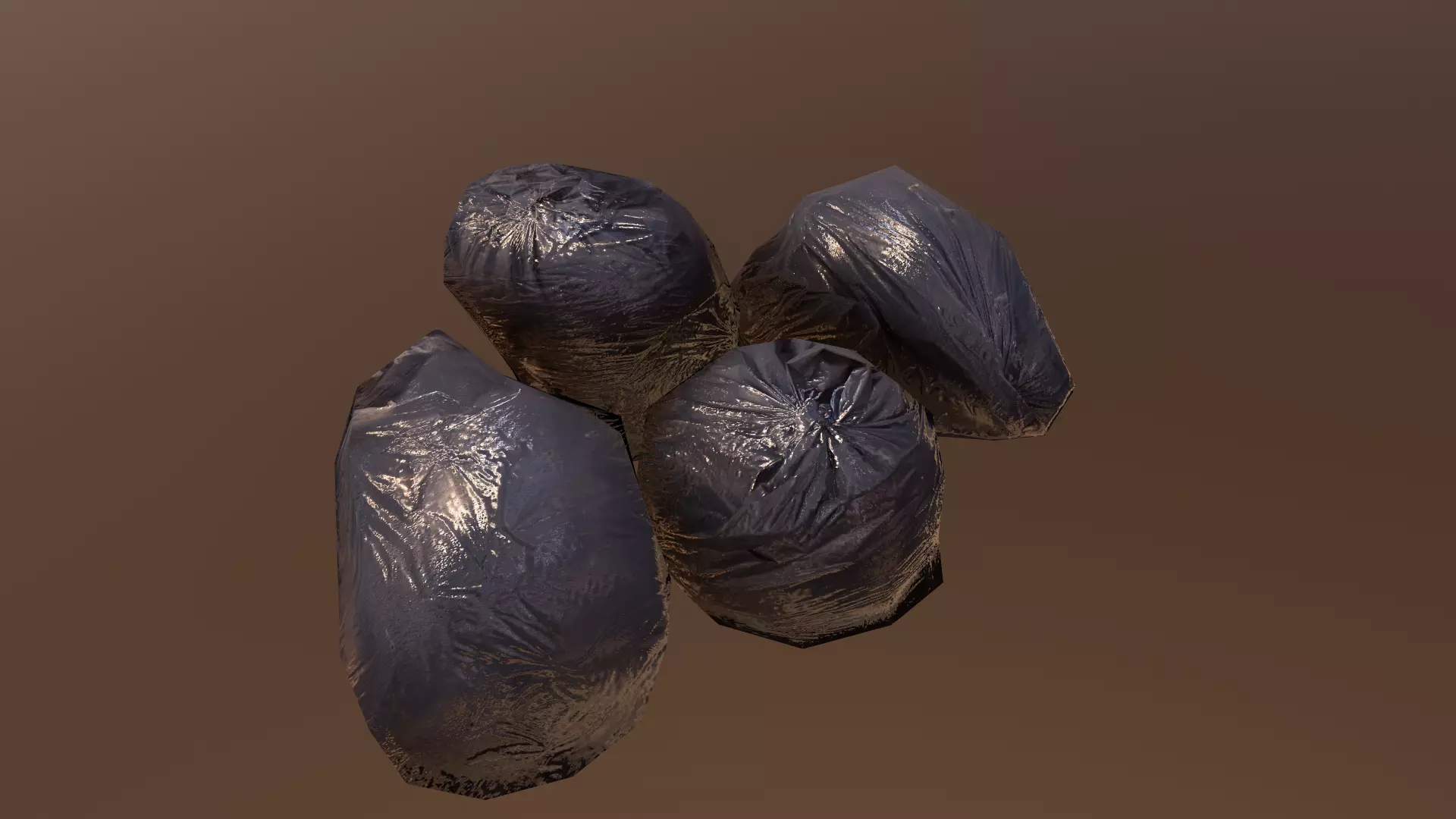 Garbage LowPoly pair of shoes Low-poly 3D model_0