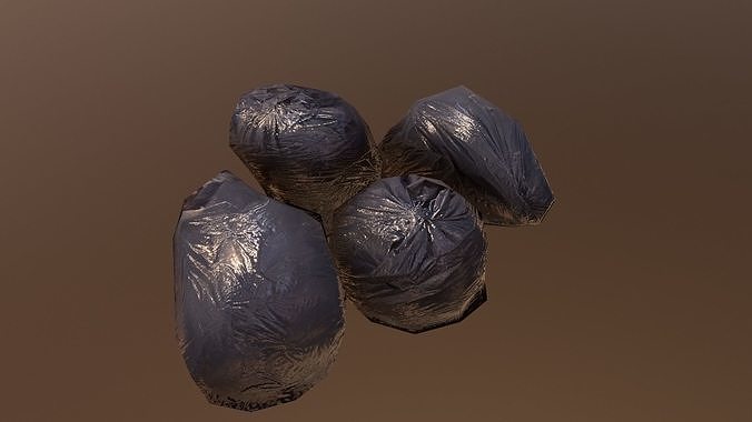 Garbage LowPoly pair of shoes Low-poly 3D model