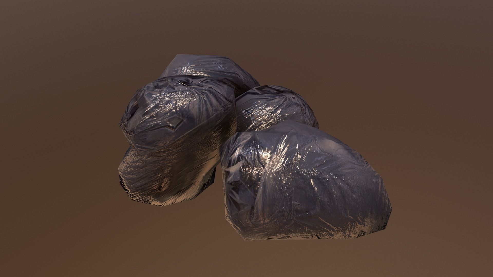 Garbage LowPoly pair of shoes Low-poly 3D model_9