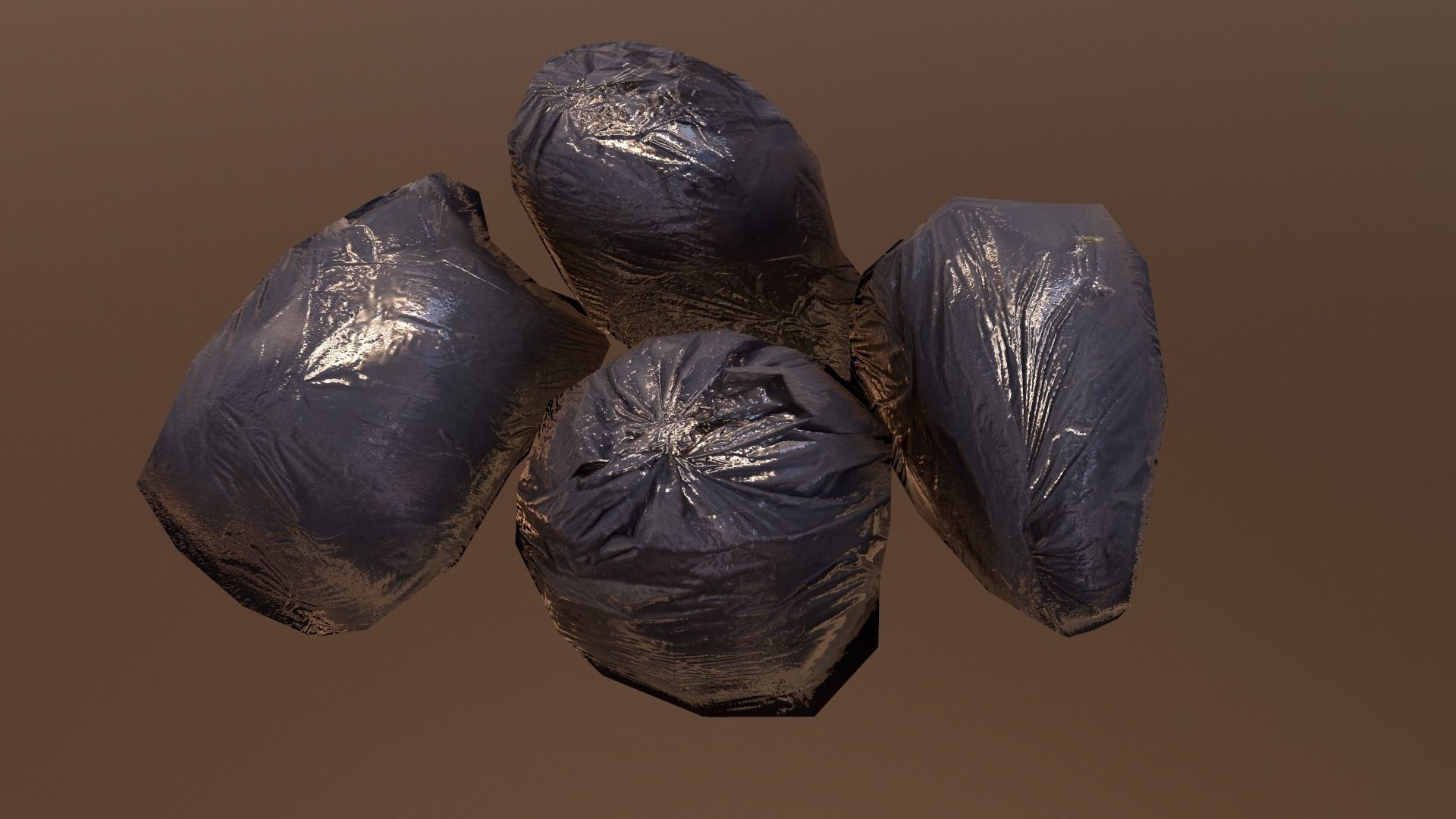 Garbage LowPoly pair of shoes Low-poly 3D model_12